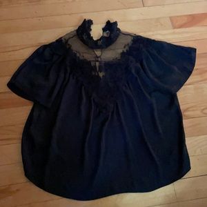 Black lace top